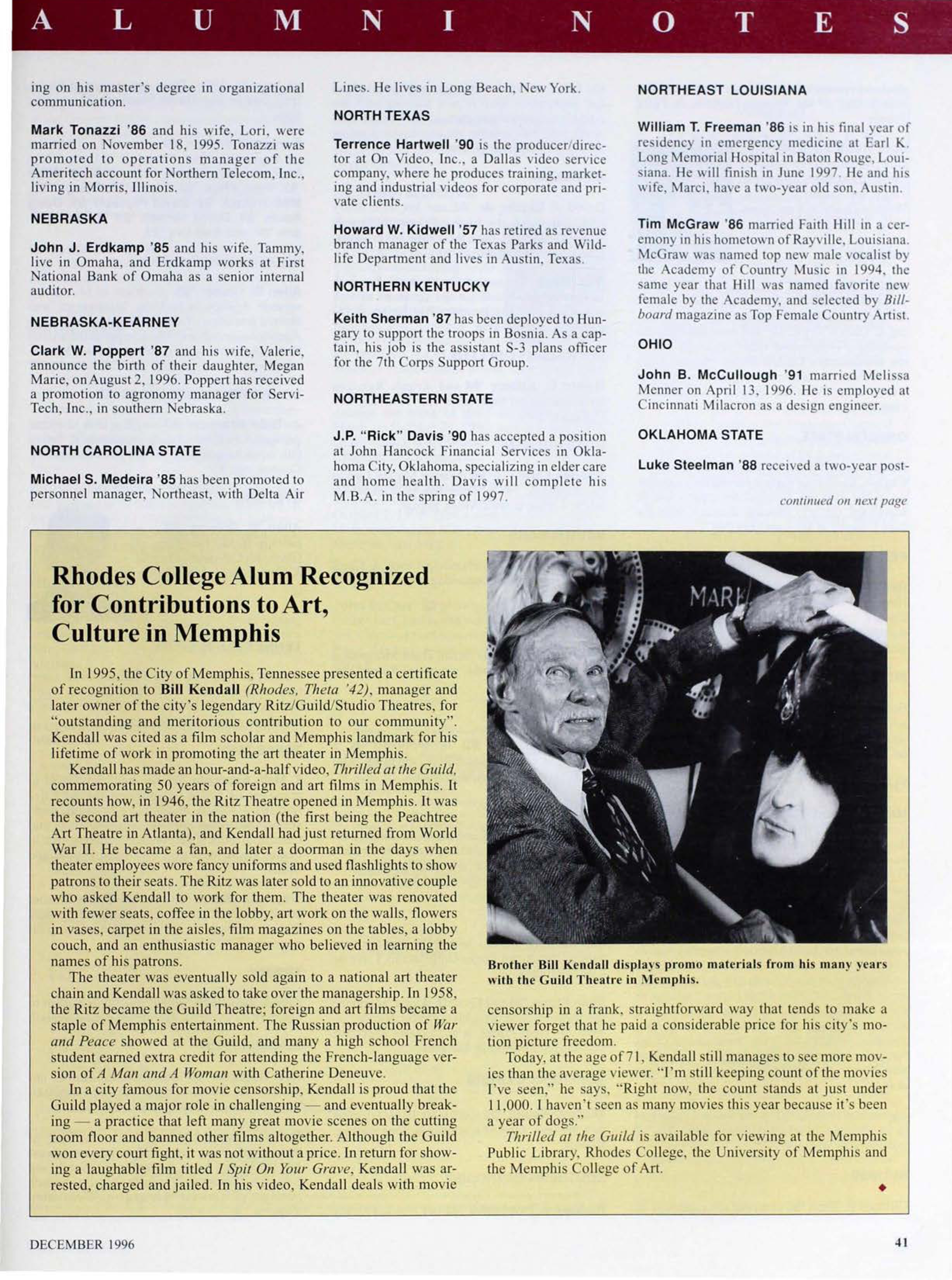 Rhodes College Alum Recognized for Contributions to Art, Culture in Memphis